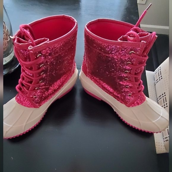 PINK GLITTER RAIN BOOTS - Picture 3 of 6